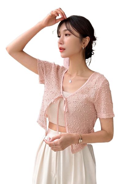 

dazy solid knot front without cami 13xs#, White