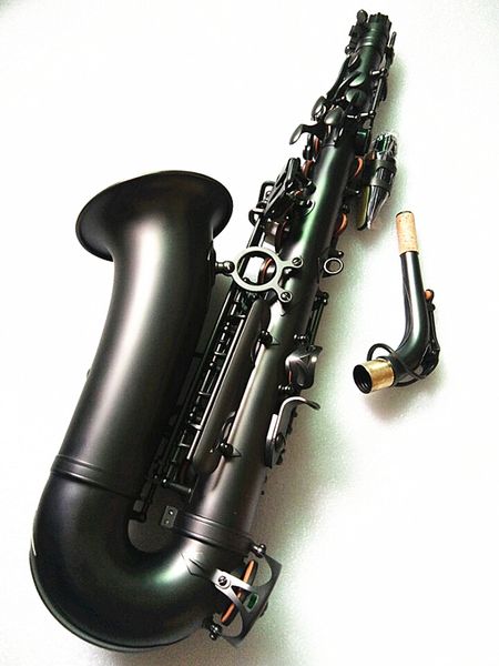 

matte black alto saxophone e-flat sax alto mouthpiece ligature reed neck musical instrument accessories