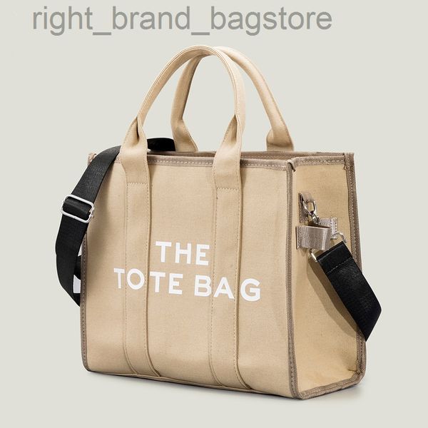 

women canvas the tote bag female large capacity letters handle handbag ladies casual shopper purse shoulder bag crossbody bag w220810