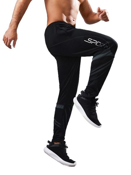 

men letter graphic sport pants h2vf#, Black