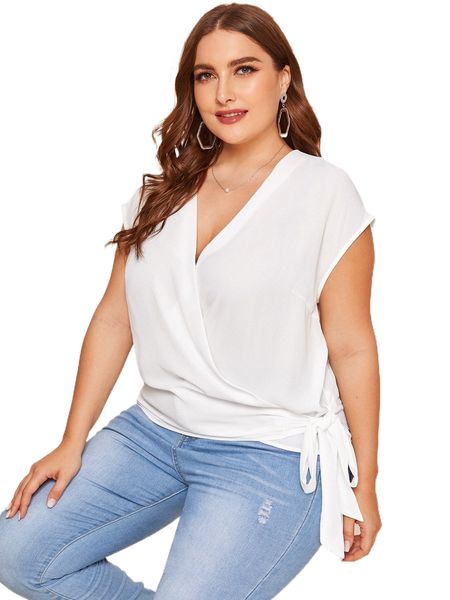 

plus surplice wrap knot y0h4#, Black