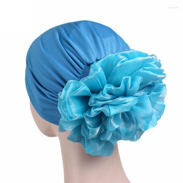 Beanie/Totenkopfkappen Frauen Krebs Chemo Hut Beanie Schal Kopf Wickelkappe Damen Chemotherapie Mode Staubdicht Einfarbig Oliv22