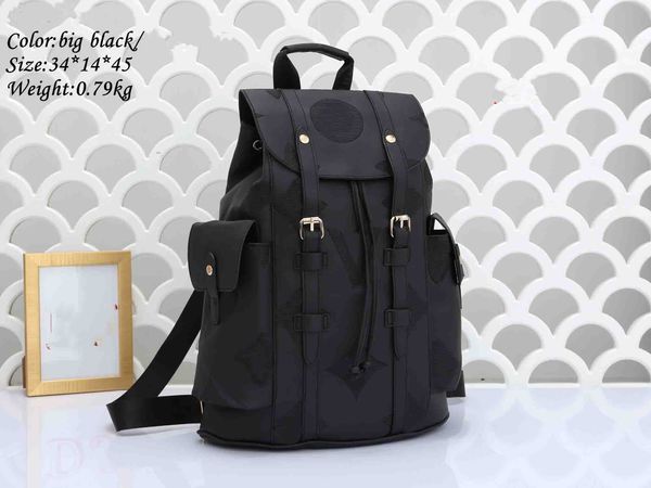 Christopher Rucksäcke PM Mens Frauen Wandergepäckbeutel Designer Reise Schoolbag große Kapazität Schwarz Präge Rucksack Duffel Schulterhandtaschen Taschen