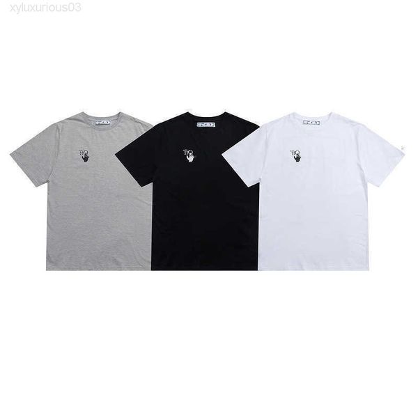 

chao brand off-white2021 spring summer style print back x marker orange red arrstyle men's women's short sleeve t-shirt, White;black