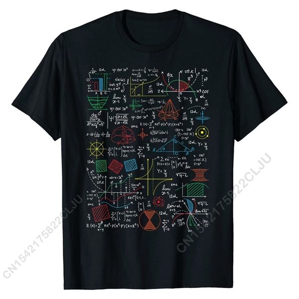 Divertente idea regalo per insegnante di matematica Formule matematiche T-shirt T-shirt T-shirt da uomo in cotone normale T-shirt stampata su 220520