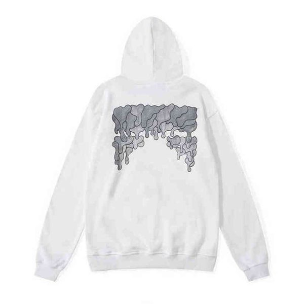 

luxury offs classic mens sweatshirts fashion brand hoodie designers letter pullover back oil paint arrow x men women t shirt hoodies jacket, Black