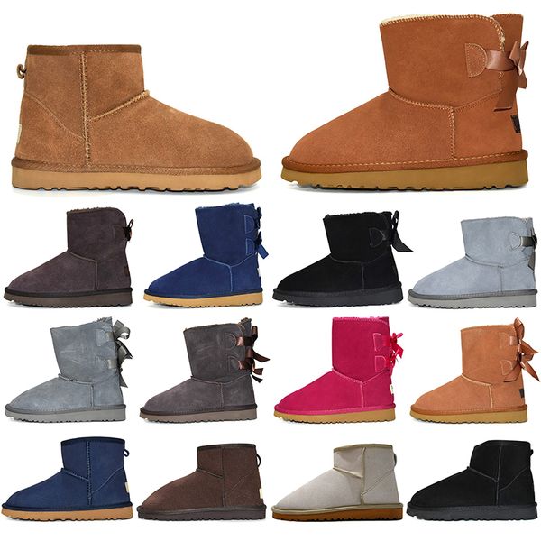 

classic designer boots women winter snow boot khaki black koffe pink ladies girls outdoor shoes