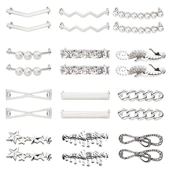 

mix randomly shoe parts accessories shoelaces clips decorations charms with rhinestones faux pearl fashion accessory gift for sneakers and c, White;pink