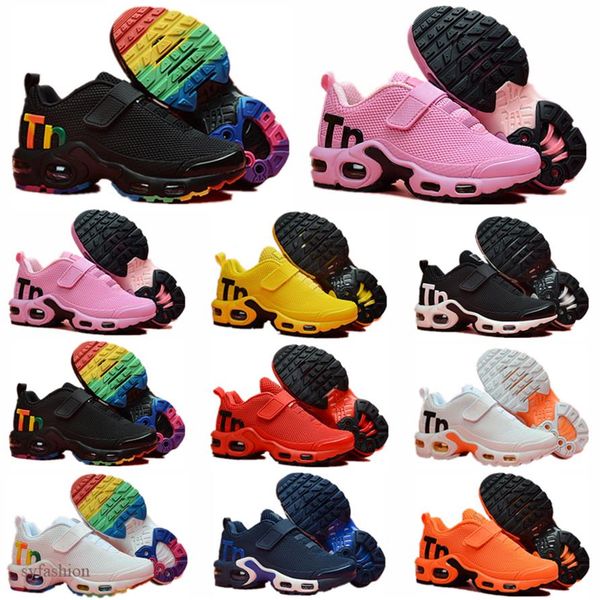 

2021 kids tn plus sports running shoes children boy girls trainers tn kids sneakers classic outdoor toddler sneakers2391, Black