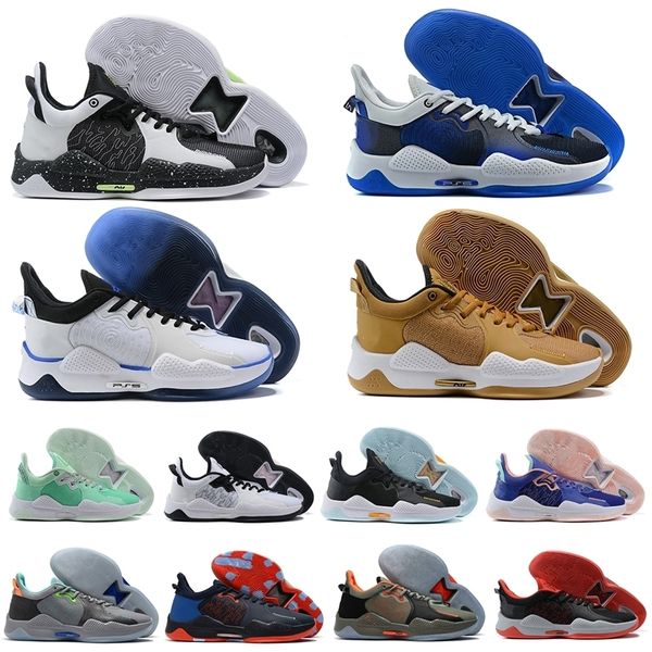 

men paul george pg 5 5s palmdale iv basketball shoes p.george pg5 starry blue orange mint green black sports sneakers size us7-12
