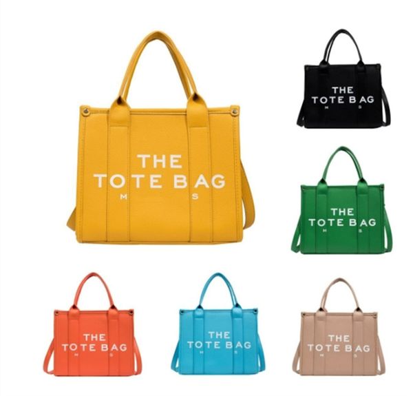 

pu leather marc fashion handbags bag with logo large capacity shoulder for women wallets letter printed tote bag multi colors totes purse