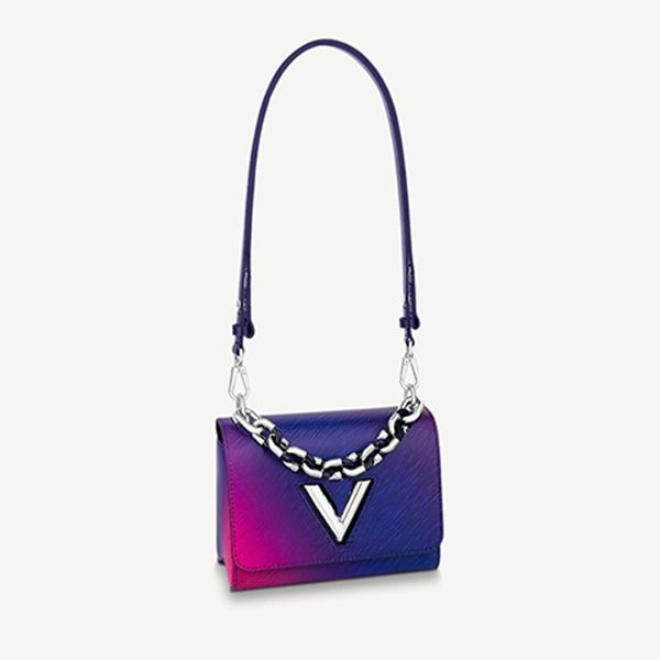 

shoulder bag patchwork crossbody purse handbag messenger fashion water ripple gradient silver metal rotary lock flap quality women chian bag