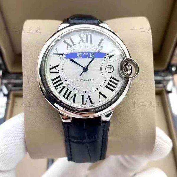 

selling couple watch mens and womens blue needle full-automatic mechanical fine steel belt real, Slivery;brown