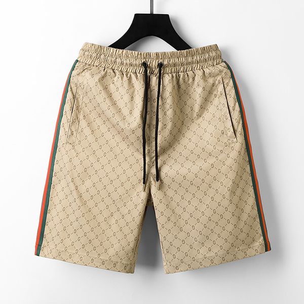 

men's shorts european style summer running sports beach pants designer brand honeycomb printed cotton stretch loose quick dry sweatpant, White;black