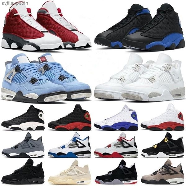 

with box basketball shoes men women 13s jumpman 13 red flint hyper royal starfish 4s university blue white oreo black cat mens trainers snea