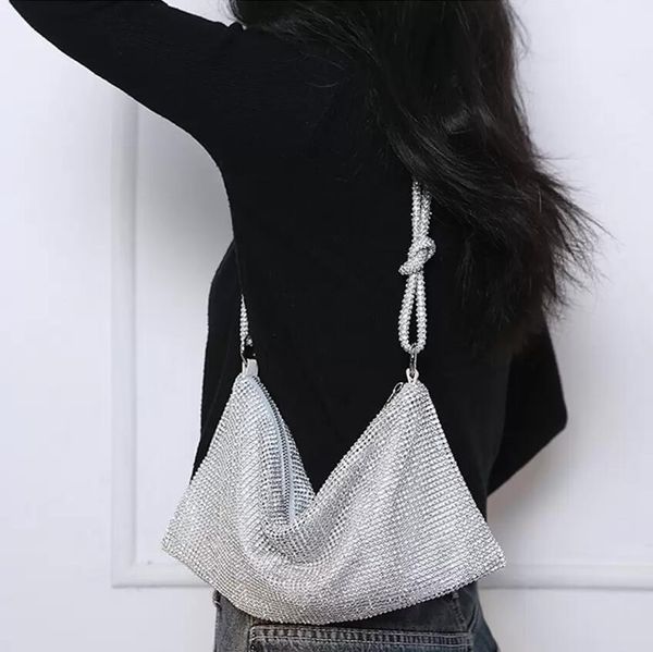 

hbp handle rhinestones evening clutch bag silver shiny crystal dinner party wedding purses and handbag luxurious designer shoulder bag, Red;black