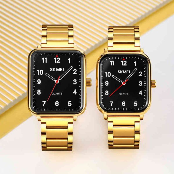 

skmei 1954/1955 easy read quartz watch two size stainls steel wrist watch, Slivery;brown