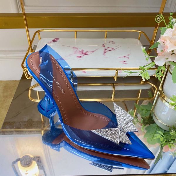 

summer new style sandal shoes pointed rhinestone bow tie cross strap satin french minority covered head high heel sandals single shoe women, Black