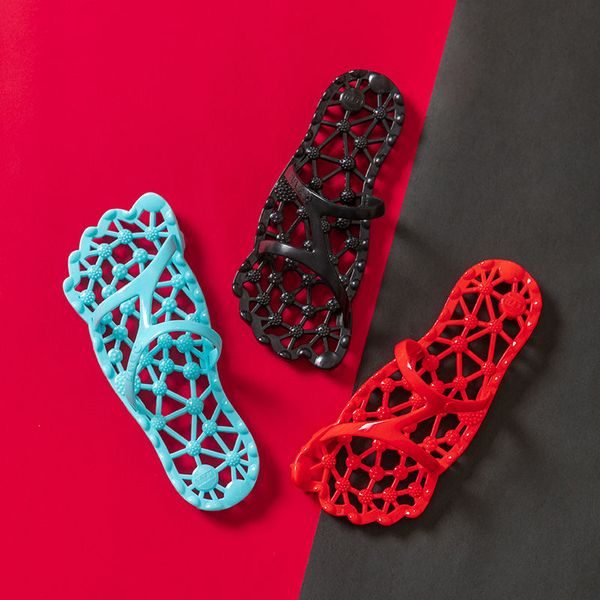 

2022 new woman fashion design pvc slippers girls casual indoor men lady shower slides shoes size red blue black big beach massage soft slipp