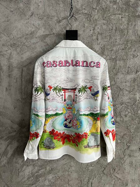 

2022 summer model mens designer colorful printing shirts ~ us size shirts oversized ~ beautiful mens designer button long sleeve shirts, White;black