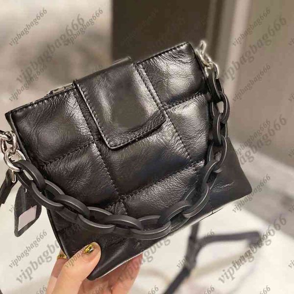 

women luxurys designers designer bucket pillow crossbody bags women acrylic chain handbag shoulder tote leather female purses 220416 zhouzho