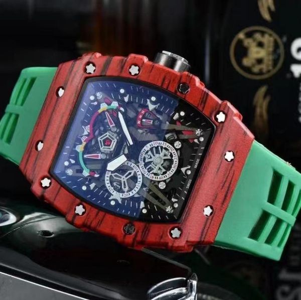 

aaa watch automatic quartz movement brand watchs rubber strap business sports transparent watches imported crystal mirror battery christmas, Slivery;brown