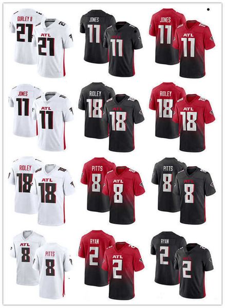 

football jerseys men women youth atlanta''falcons''jersey 11 julio jones 21 todd gurley 2 matt ryan ii 18 calvin'&#, Black;red