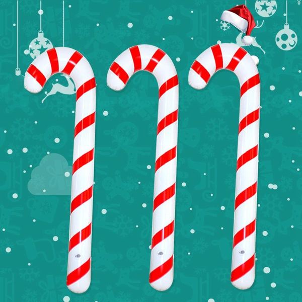 Украшение партии надувные рождественские трости на палочке на палочке воздушные шарики веселые для дома рождественские украшения на открытом воздухе Navidad подарки Noel