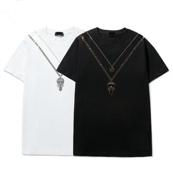 

2021 new summer mens print t shirt fashion cartoon print t-shirt men womens designer t shirt casual cotton tee 74o, White;black