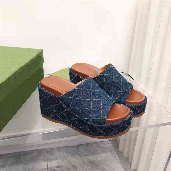 

designer g women sandals luxury platform slippers wedge high heel sandal summer1t2v, Black