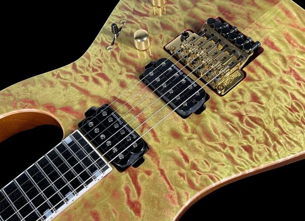 

2022 custom shop m-ii quilt with floyd rose ~ crimson mist electric guitar