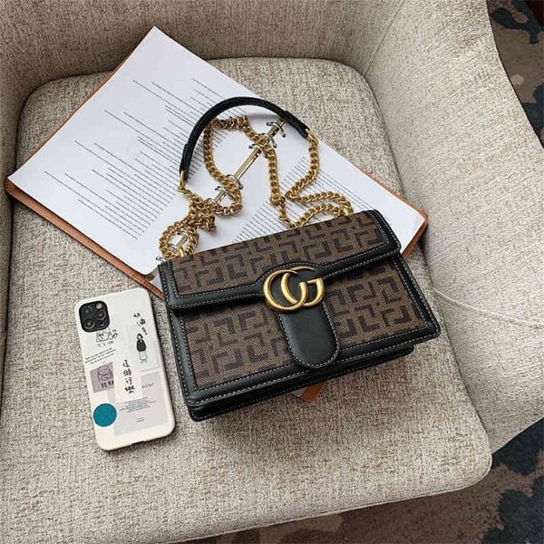 

small spring and summer high-end single shoulder bag chain versatile fashion small square bag 75% purses stores sale