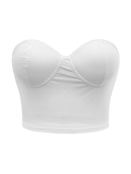 

plus solid bustier tube i5z5#, Black