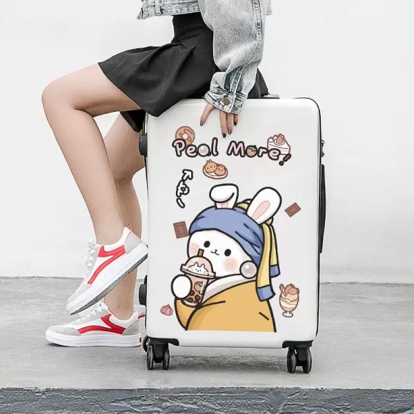 

2020 irisbobs ins internet celebrity new small trolley case 20 cute graffiti travel suitcase children's 24-inch male student 6