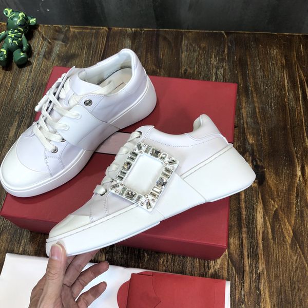 

viv' skate sneakers viv shoes designer women casual shoe sport strass buckle sneaker size 35-45, Black