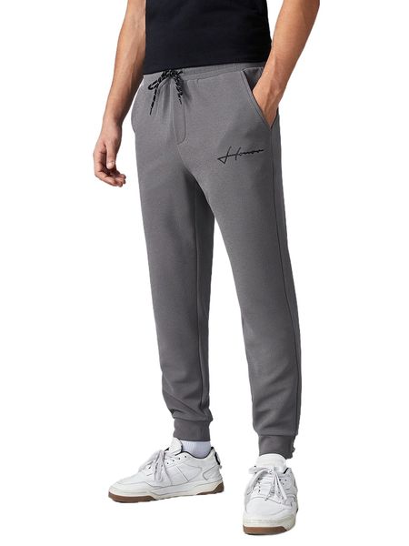 

men drawstring waist letter graphic sweatpants o1zc#, Black