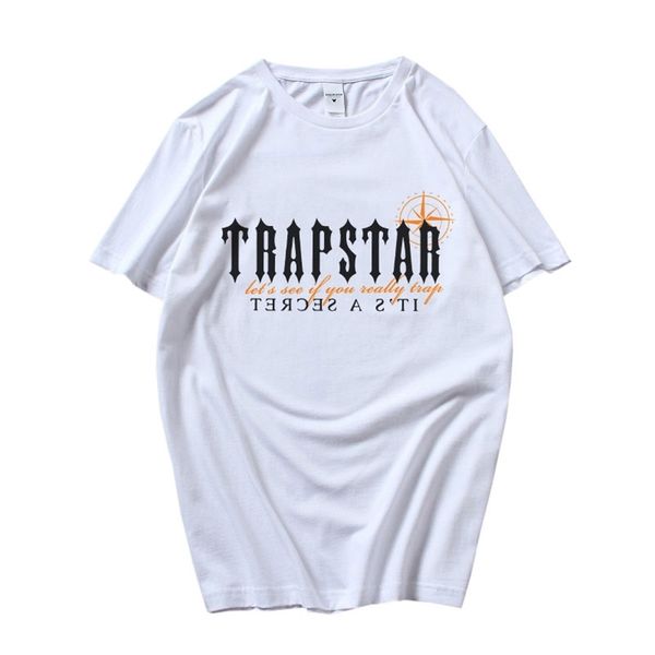 Magliette da uomo Trapstar Design t Shirt da uomo Lettera Stampa artistica Cotone allentato Nero Top unisex Hip Hop Streetwear Goth Manica corta T-shirt grafica