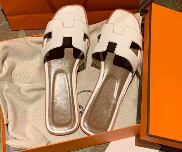 

designer slippers herme classic orans sandals family high h women's 2022 leisure wear slippers summer beach flat sandals women's, Black