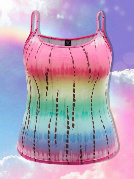 

plus tie dye cami i6u7#, Black