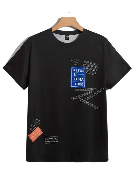 

men slogan graphic tee b8kc#, White;black