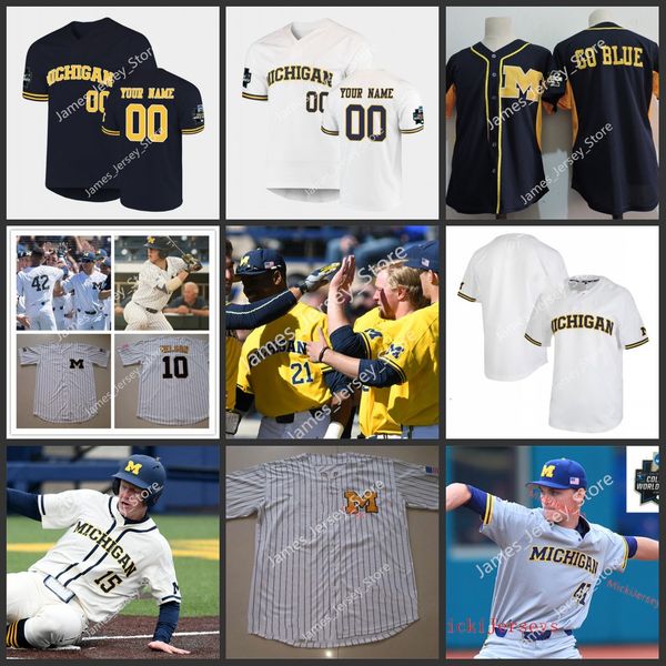 

michigan wolverines college baseball jersey barry larkin alec rennard jim abbott don lund bill an erik bakich miles lewis jord brewer jimmy, Black