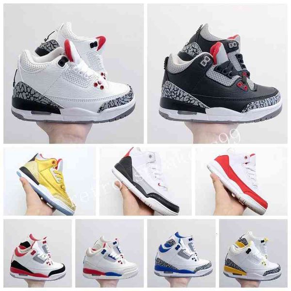 

kids shoes toddler designer jumpman 3 running basketball shoe j3 childrens shoes sneaker girls boys white black sports all match