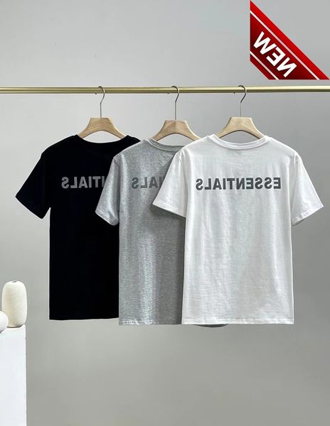 

50% off discount 22 summer round neck korean s letter printing couple short sleeve casual sports solid color fashion cotton t-shirt factory, White;black