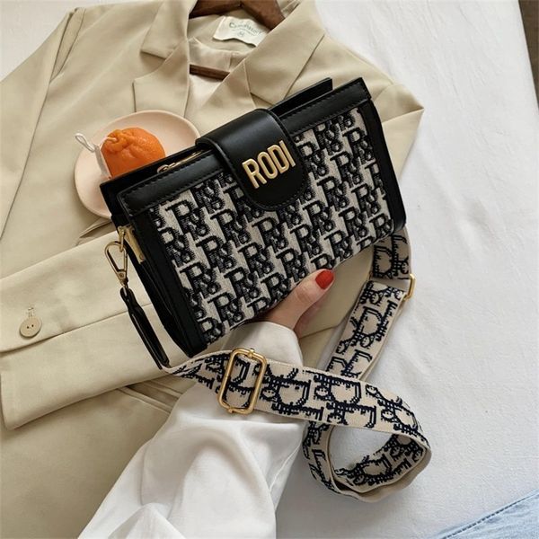 

62% off 2022 trendy s new style one fashion texture wide shoulder belt contrast pattern messenger women's small square bag factory good