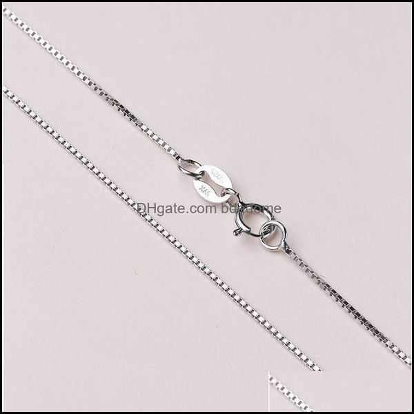 

chains wholesale 925 sterling sier 0.7mm box chain necklace for women girls kids children 40cm-60cm fashion jewelry g bdedome dhbwh, Silver