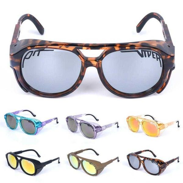 

outdoor eyewear 2022 polarized pit sunglasses viper fashion uv400 sports goggles oval driving lampshade comes, White;black