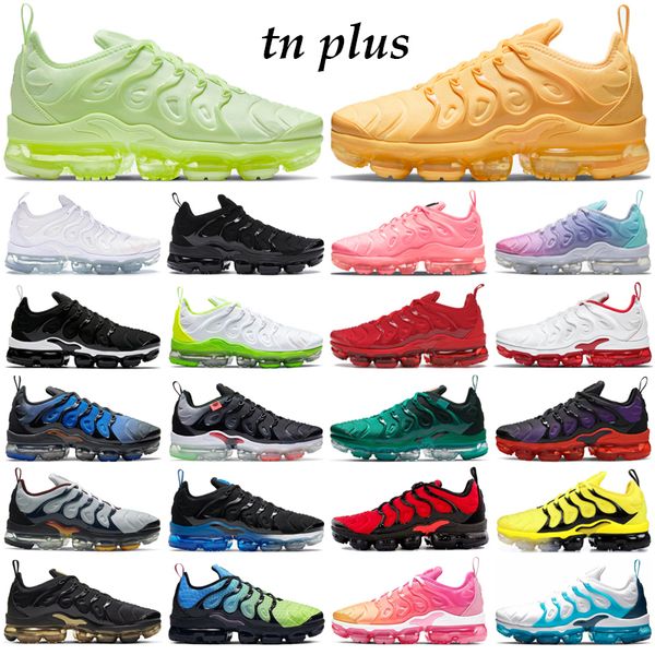 

2022 tn plus men women running shoes tns triple black white cherry hyper blue light bone bred cool grey mens trainers sport sneakers size