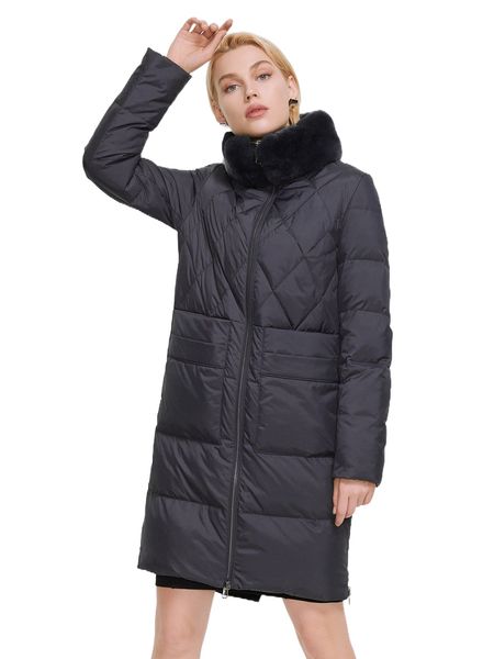 

miegofce high neck zip up solid winter coat k3hm#, Black