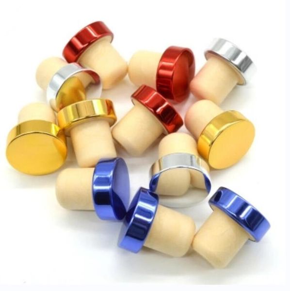 

t-shape wine tool ser silicone plug cork bottle sers red cork bottles bar tool sealing cap corks for beer f0623x02