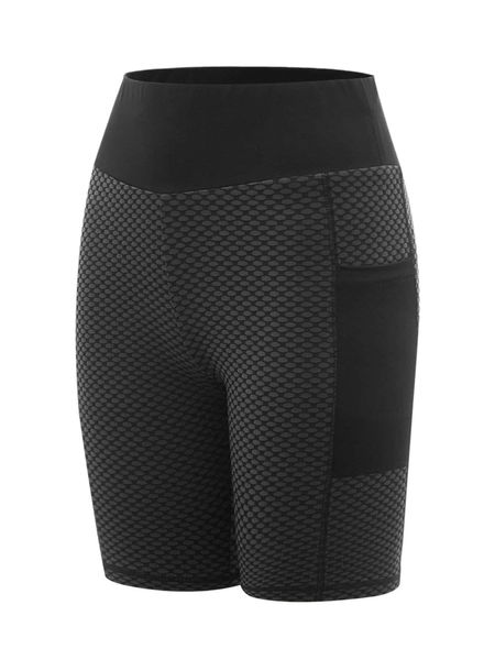 

wide waistband biker shorts with phone pocket 57lw#, White;black